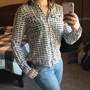 Black and White Heart Blouse